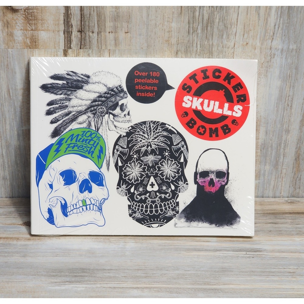 Stickerbomb Skulls Over 180 Peelable Stickers‎ Lawrence King Sealed In Plastic